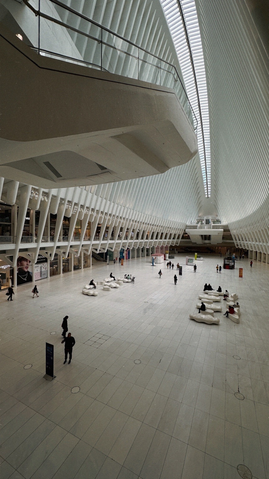 The hall from above. The Oculus.
