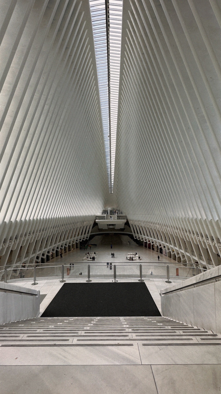 Along the central axis. The Oculus.