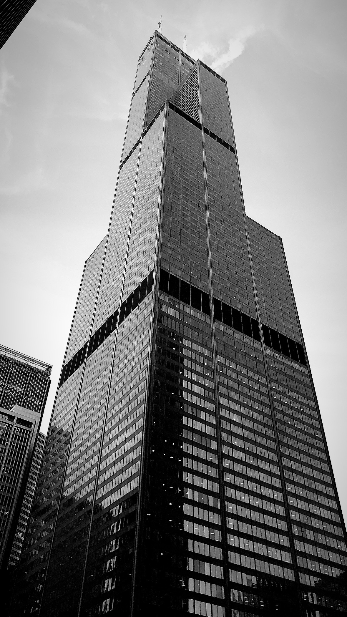 A tower in monochrome. Willis Tower.