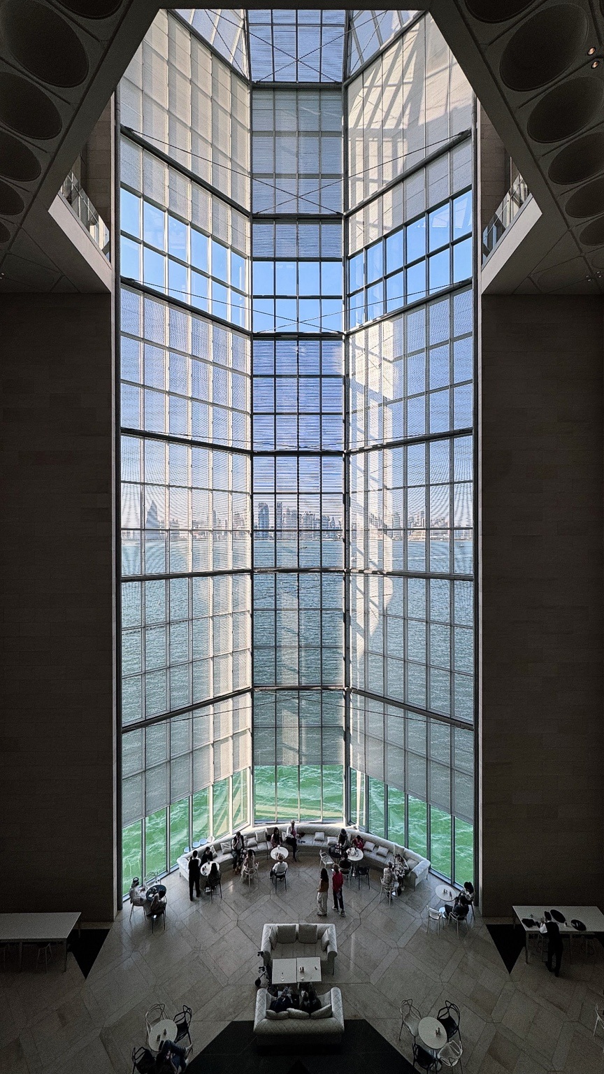 Light at the end of the atrium. Interior observations.
