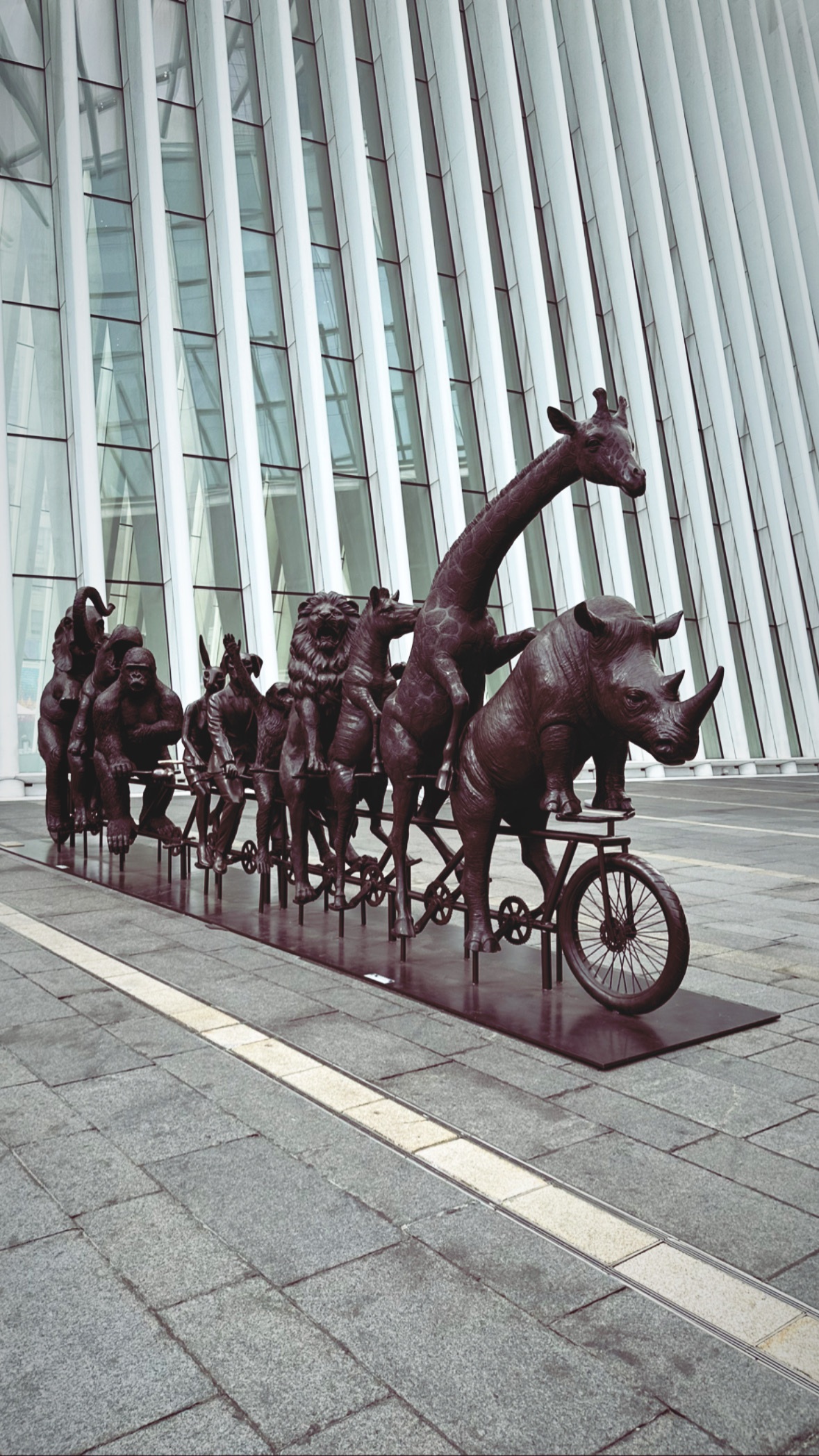 Public art beside the ribs. Midtown and Lower Manhattan.