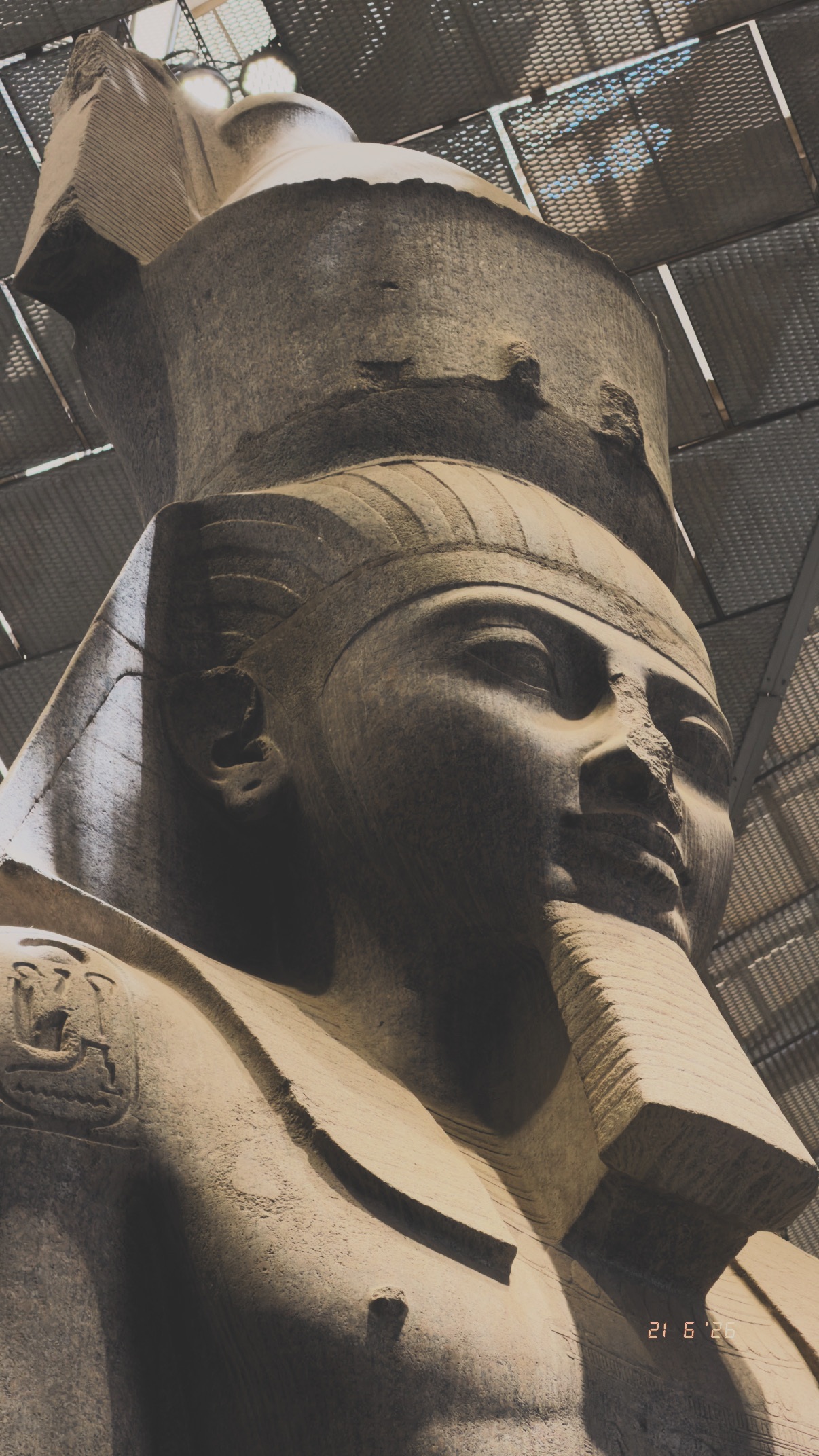 A monumental face. Grand Egyptian Museum.