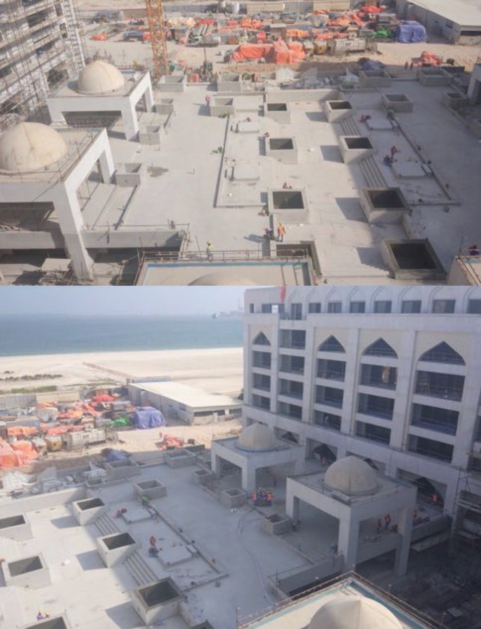 Dhofar Beach Hotel & Resort — Construction photographs from upper levels