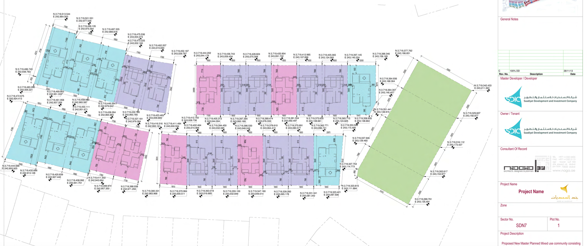 Hidd Al Saadiyat community planning diagram