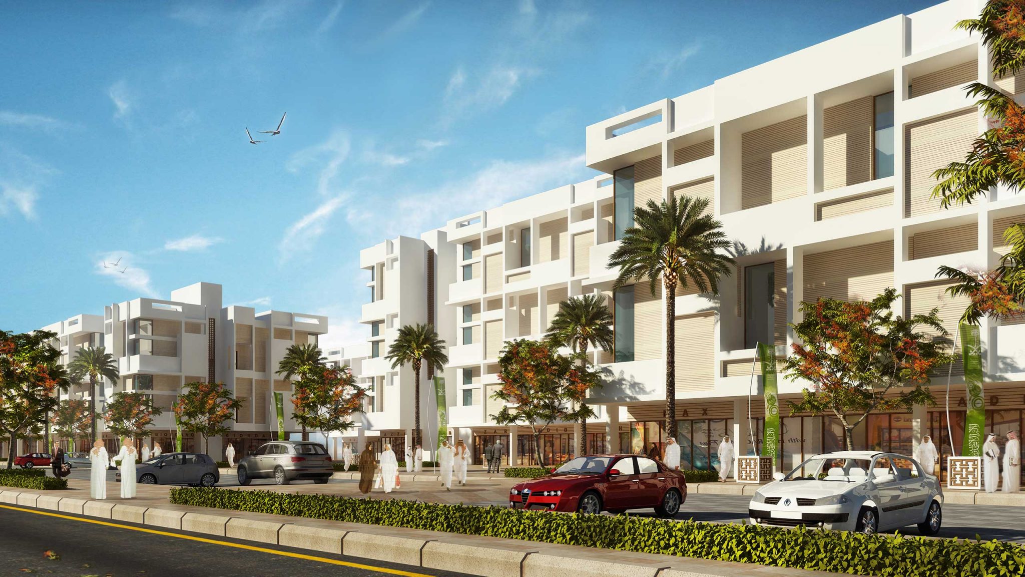Marvella street-facing mixed-use block design visualisation