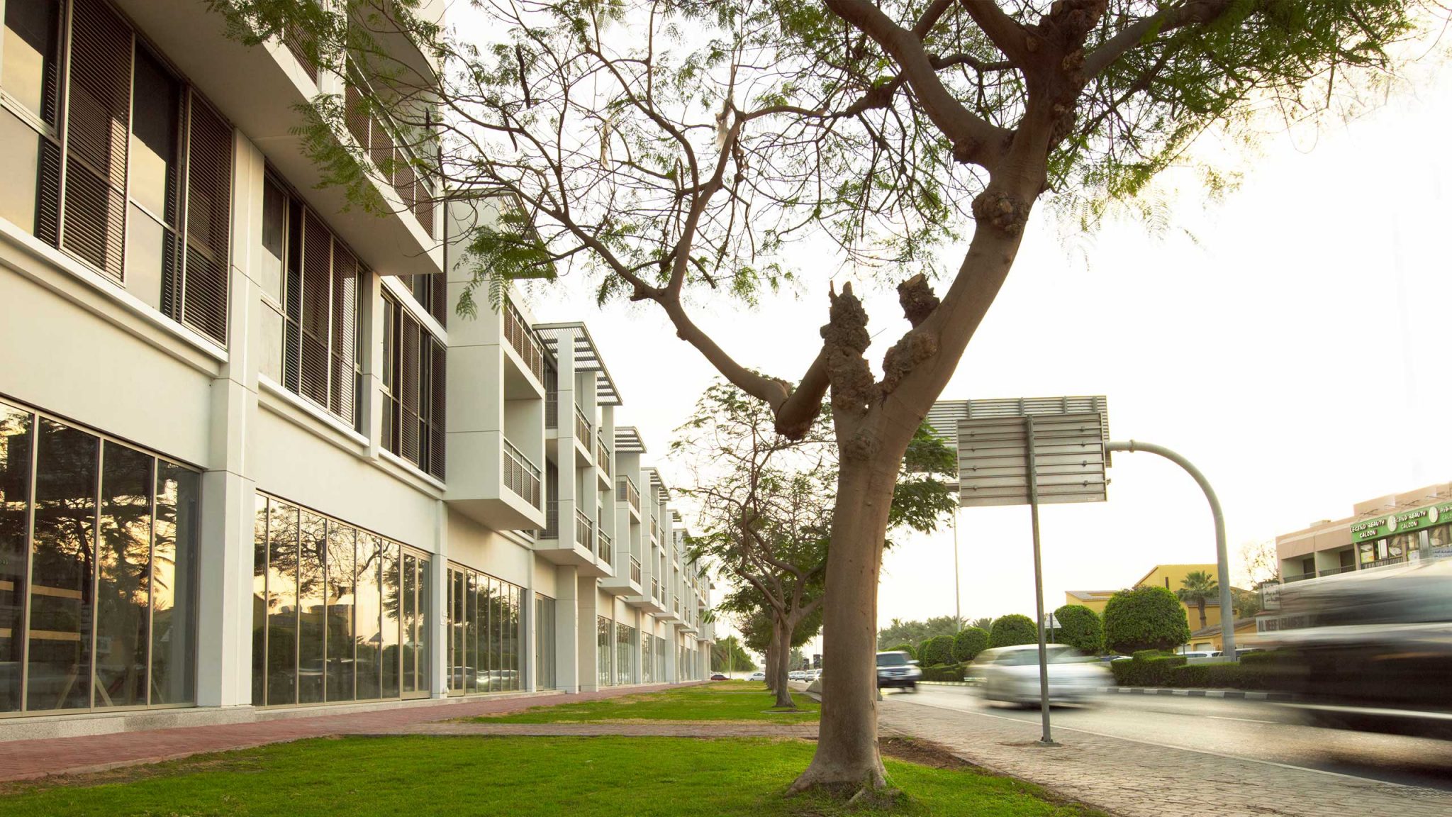 Wasl Square — Completed street frontage, screens and canopies / NAGA Architects