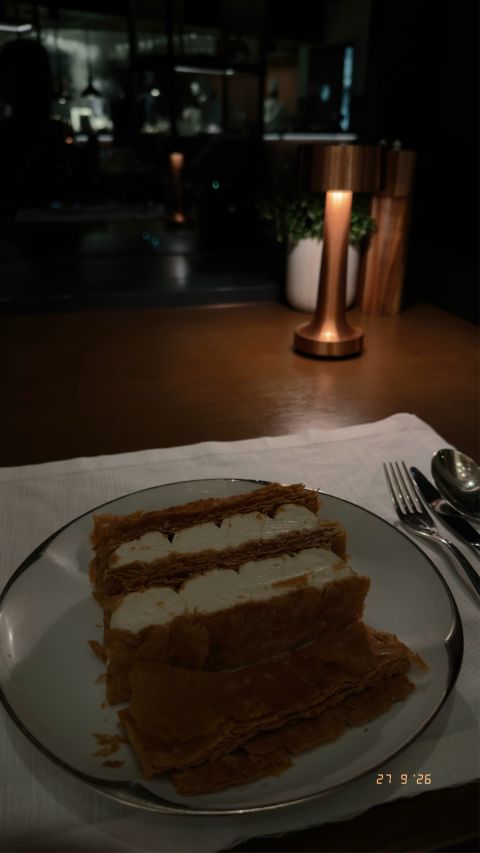 Vanilla mille-feuille at Park Hyatt