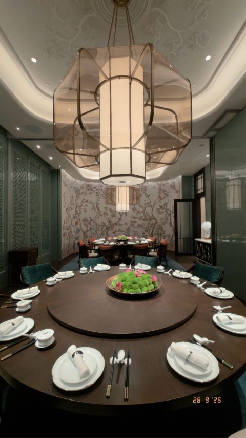 A circular private dining room
