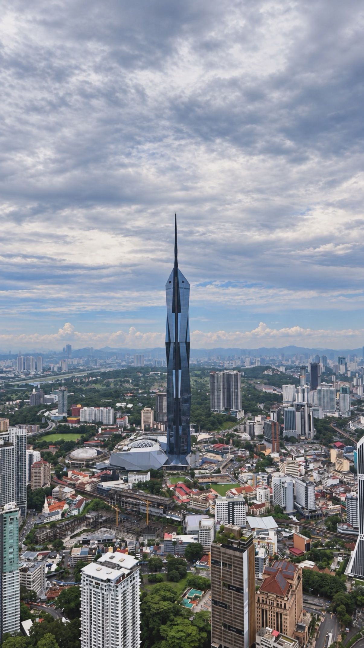 Merdeka 118 above the Kuala Lumpur skyline